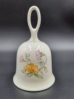 Vintage Sadler England Bell Sweet Pea Flower Porcelain Retro Floral Flowers Read